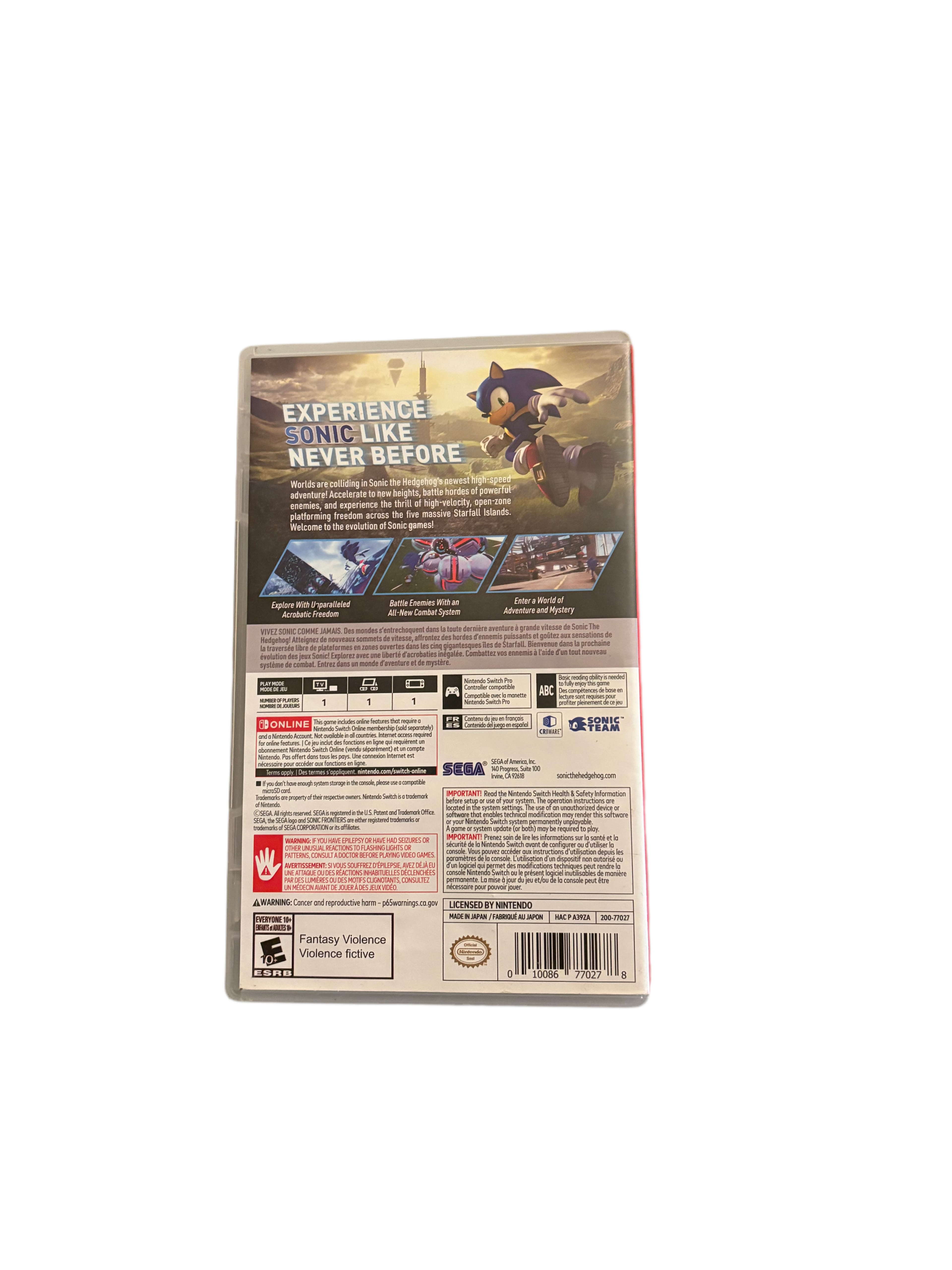 Sonic frontiers
