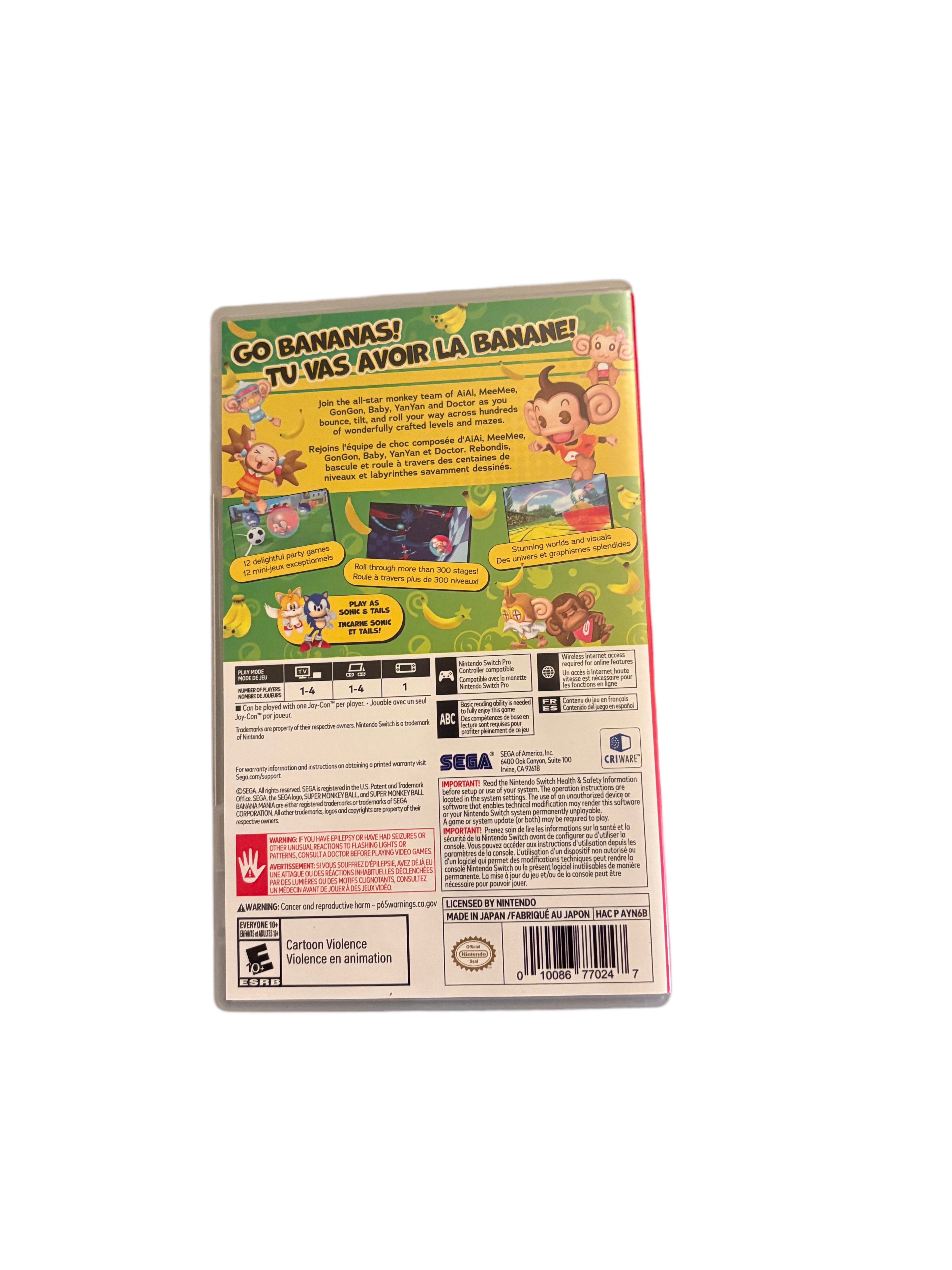 Super monkey ball banana mania